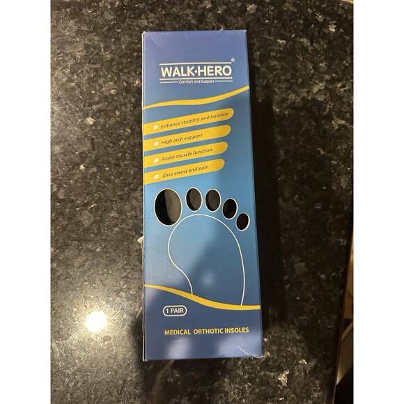 Walk Hero Medical Orthotic insoles Mens 4-4.5 - Picture 1 of 5